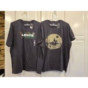 Levi's Mens Graphic T-Shirts Tees - Lot of 2 - Black - Mens size XXL - NEW